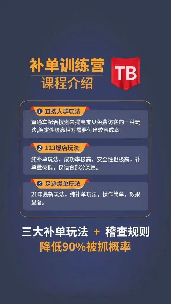 数据蛇淘宝2021最新三大补单玩法+稽查规则，降低90%被抓概率-21资源库