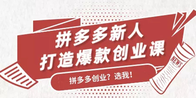 拼多多新人打造爆款创业课：快速引流持续出单，适用于所有新人-21资源库