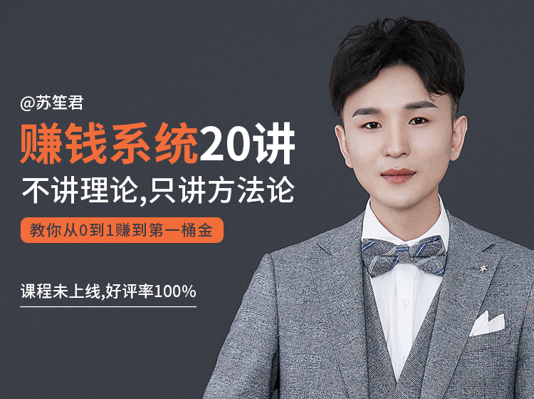 苏笙君的赚钱系统20课 教你从0到1赚到你的第一桶金（不讲理论，只讲方法论）-21资源库