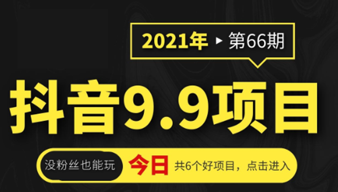 抖音9.9课程项目，没粉丝也能卖课，一天300+粉易变现-21资源库