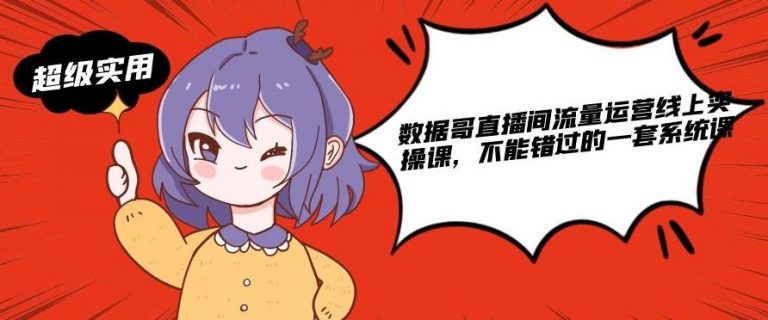 数据哥直播间流量运营线上实操课，不能错过的一套系统课-21资源库