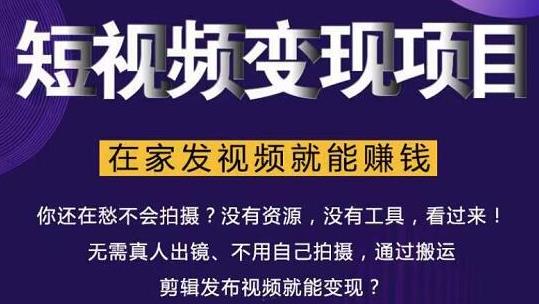 在家也能操作的短视频赚钱项目，无需真人，不用拍摄，纯搬运月入2到5万-21资源库