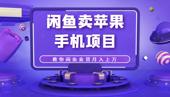 闲鱼卖苹果手机项目，教你闲鱼卖货月入上万-21资源库