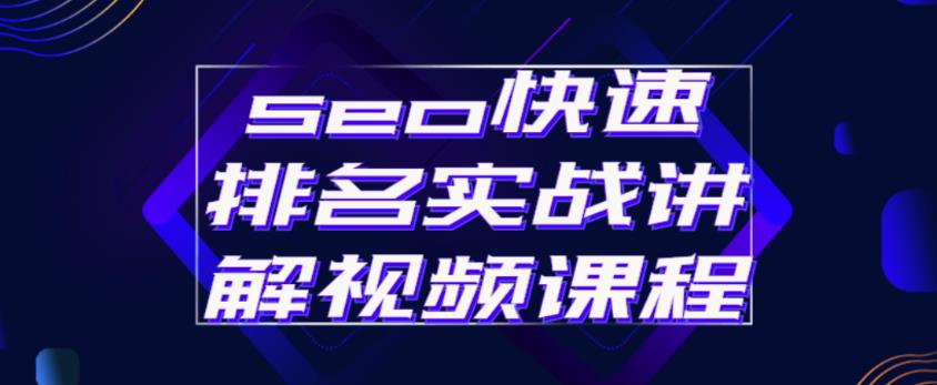 seo快速排名实战讲解视频课程，揭秘seo快排原理-21资源库