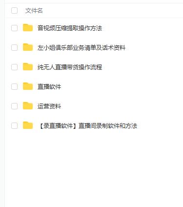 左小姐-直播带货俱乐部十三行、无人直播，全套教程附：工具、文档、话术资料-21资源库