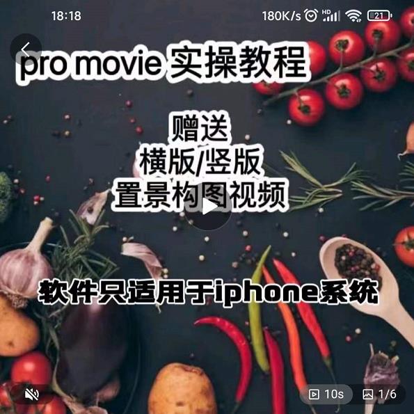 漆十二美食摄影，25​节promovie实操高手课节-21资源库