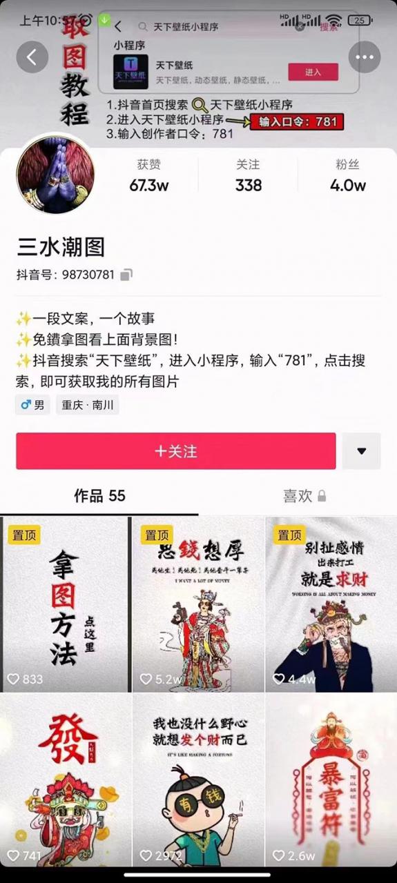 国潮壁纸变现项目，新手可操作日赚200+【素材+软件+教程】-21资源库