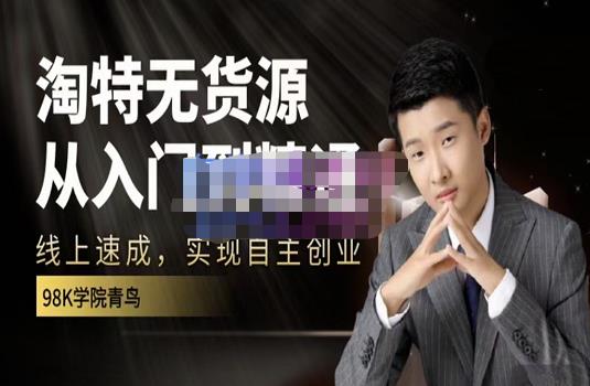 98k学院的淘特无货源线上速成课，从入门到精通，让你最小投入，最高回报-21资源库
