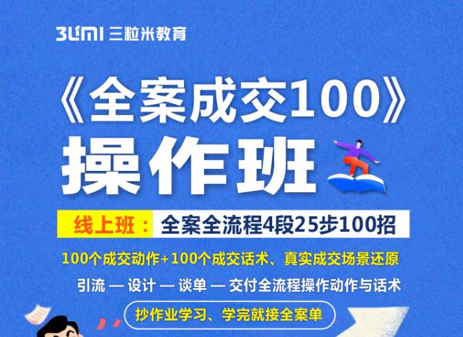 《全案成交100》全案全流程4段25步100招，操作班-21资源库