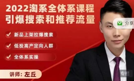 2022淘系全体系课程引爆搜索和推荐流量，新品上架拉爆搜索-21资源库