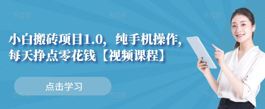小白搬砖项目1.0，纯手机操作，每天兼职挣点零花钱-21资源库