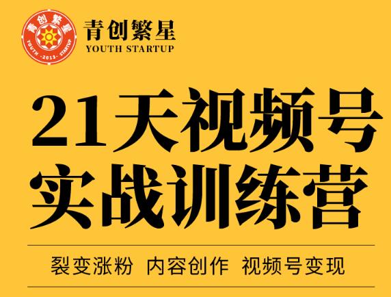 张萌21天视频号实战训练营，裂变涨粉、内容创作、视频号变现 价值298元-21资源库