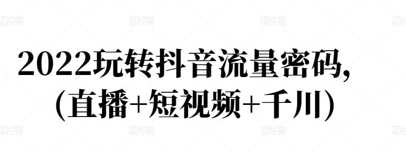 2022玩转抖音流量密码，(直播+短视频+千川)-21资源库