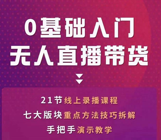 网红叫兽-抖音无人直播带货，一个人就可以搞定的直播带货实战课-21资源库