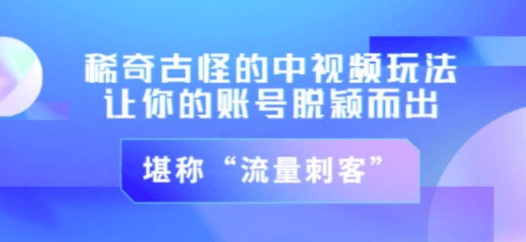 不讲李·稀奇古怪的冷门中视频冷门玩法，让你的账号脱颖而出，成为流量刺客！（图文+视频）-21资源库