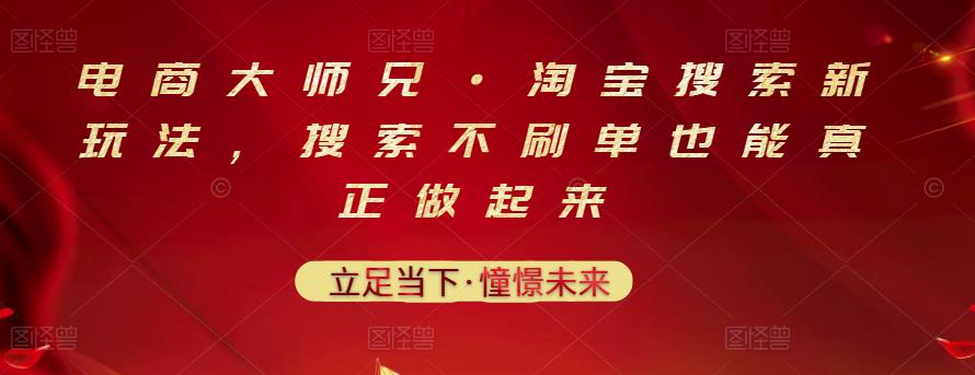 电商大师兄·淘宝搜索新玩法，搜索不刷单也能真正做起来-21资源库