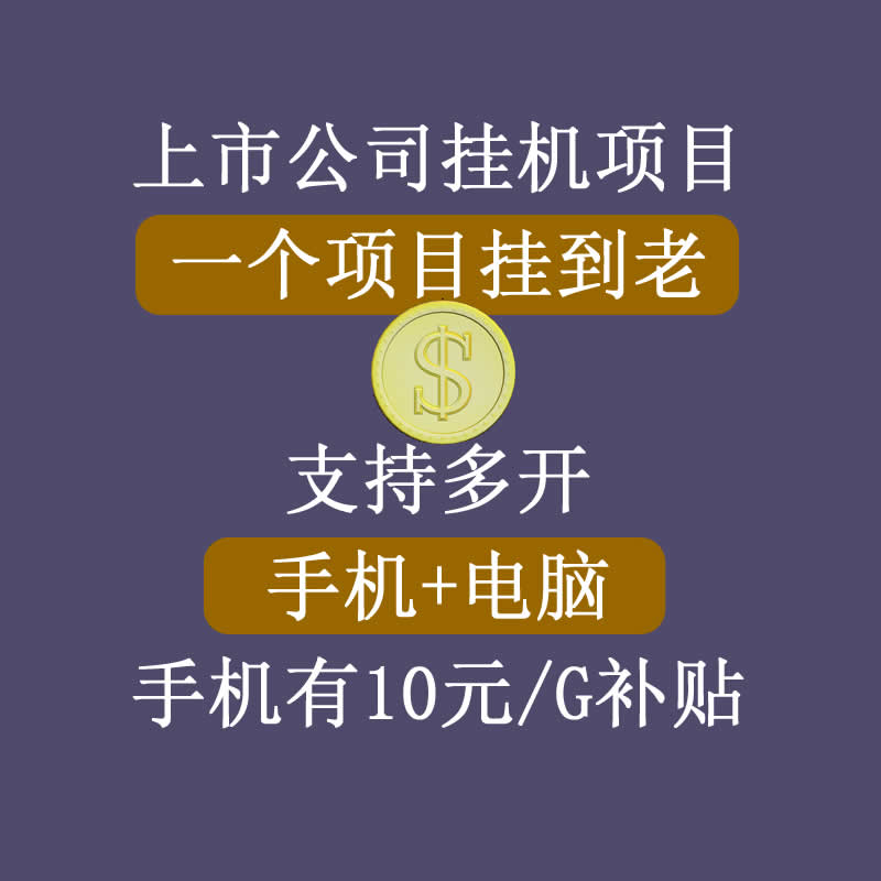 正规挂机项目，支持手机电脑一起挂，支持虚拟机多开，可以挂到老-21资源库