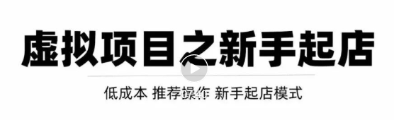 虚拟项目快速起店模式，0成本打造月入几万虚拟店铺！-21资源库