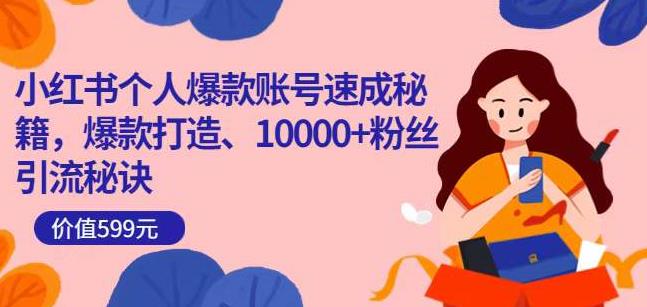 小红书个人爆款账号速成秘籍，爆款打造、10000+粉丝引流秘诀-21资源库