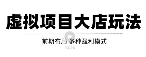 虚拟项目月入几万大店玩法分享，多店操作利润倍增（快速起店盈利）-21资源库