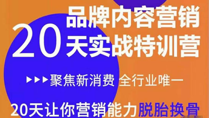 《内容营销实操特训营》20天让你营销能力脱胎换骨（价值3999）-21资源库