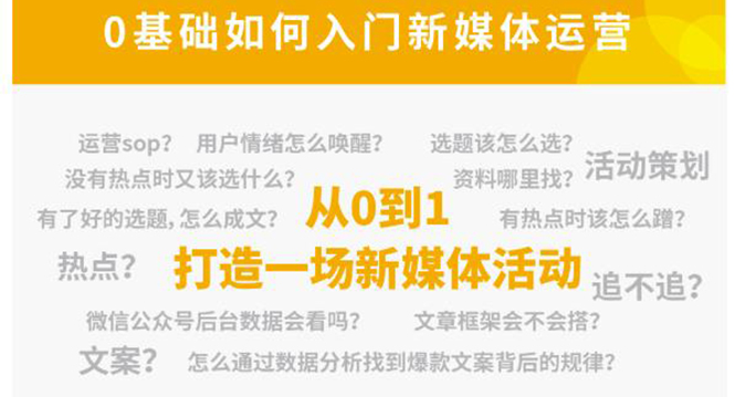 新媒体运营系列课，课程零基础入门，解锁高薪职业必备的四项技能-21资源库