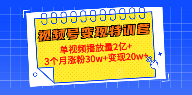 21天视频号变现特训营：单视频播放量2亿+3个月涨粉30w+变现20w+（第14期）-21资源库