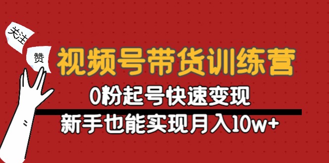 视频号带货训练营：0粉起号快速变现，新手也能实现月入10w+-21资源库