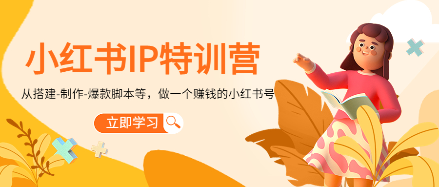 小红书IP特训营：从搭建-制作-爆款脚本等等，做一个赚钱的小红书号-21资源库