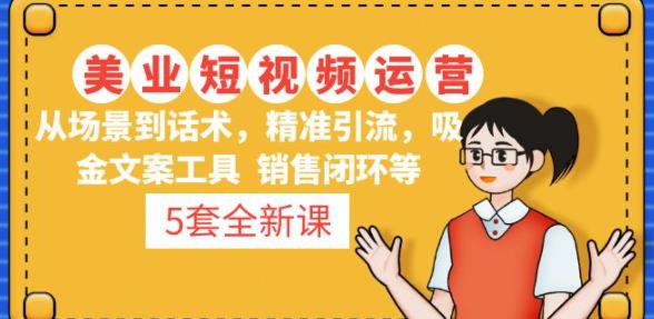 5套·美业短视频运营课从场景到话术·精准引流·吸金文案工具·销售闭环等-21资源库
