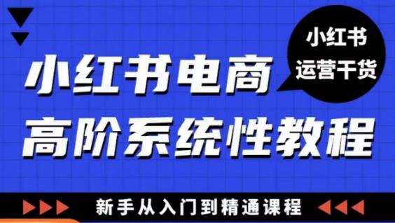 小红书电商高阶系统教程，新手从入门到精通系统课-21资源库