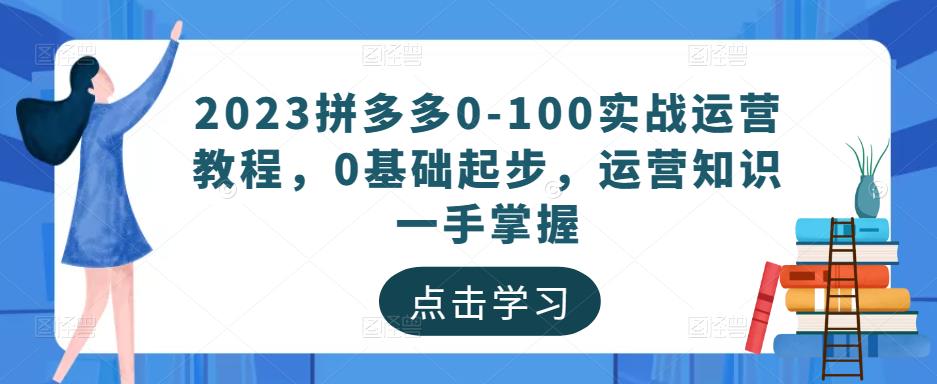 2023拼多多0-100实战运营教程，0基础起步，运营知识一手掌握-21资源库