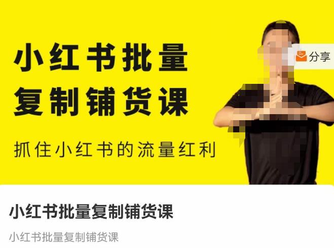 张宾·小红书批量复制铺货课，抓住小红书的流量红利 （更新2023年2月）-21资源库