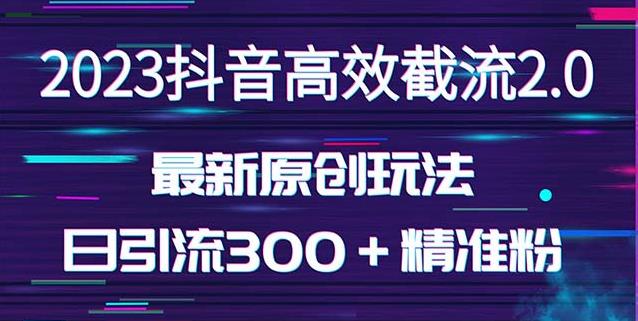 日引300＋创业粉，独家抖音高效截流2.0玩法（价值1280）-21资源库