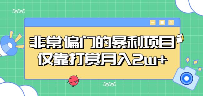 非常偏门的暴利项目，仅靠打赏月入2w+-21资源库
