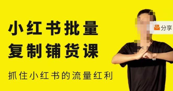 张宾·小红书批量复制铺货课，小红书0-1快速起号变现玩法，抓住小红书的流量红利（更新2023年3月）-21资源库