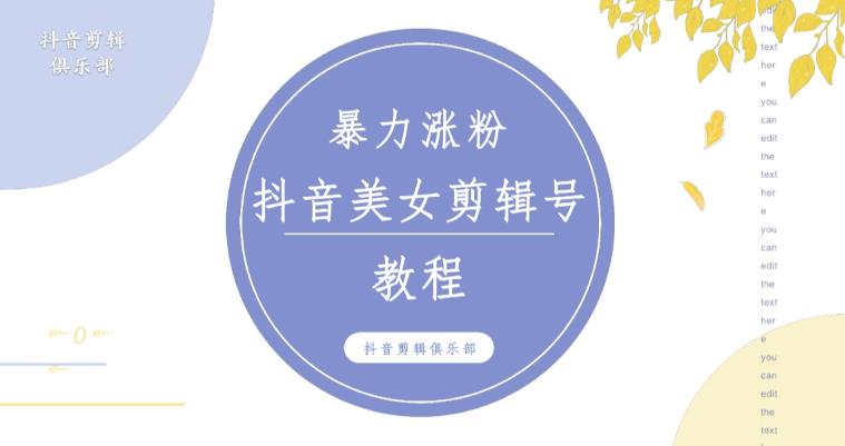 抖音快手暴力涨粉美女混剪视频教程，百分百过原创图片教程！附带违规申诉方法-21资源库
