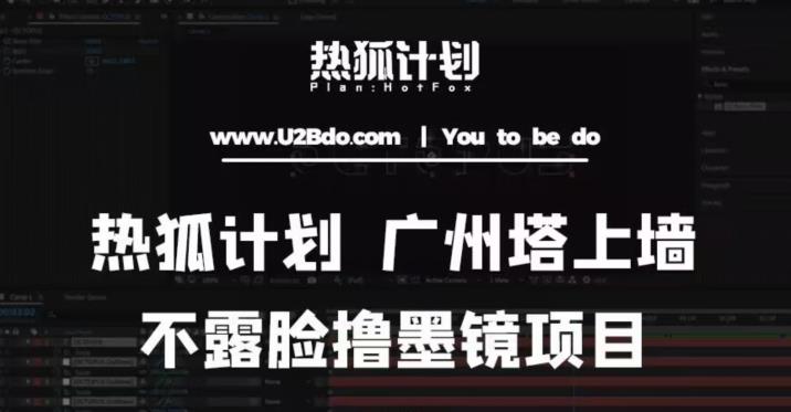 热狐计划抖音无人直播广州塔上墙，不露脸撸墨镜项目（素材+教程+插件）-21资源库