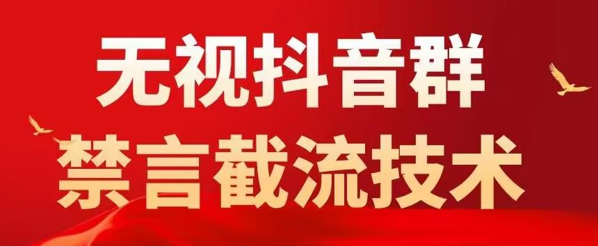 外面卖1500抖音粉丝群无视禁言截流技术，抖音黑科技，直接引流，0封号-21资源库