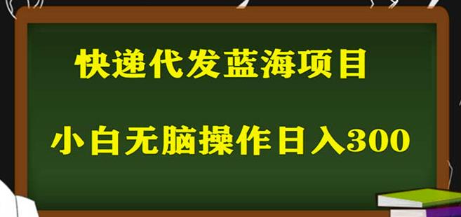 2023最新蓝海快递代发项目，小白零成本照抄也能日入300+-21资源库