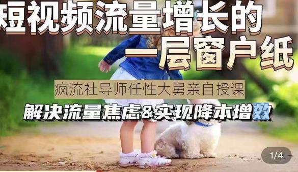 任性大舅·宠物行业短视频运营课(不讲废话)，短视频流量增长的一层窗户纸，解决流量焦虑&实现降本增效-21资源库