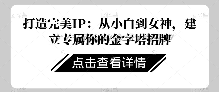 打造完美IP：从小白到女神，建立专属你的金字塔招牌-21资源库