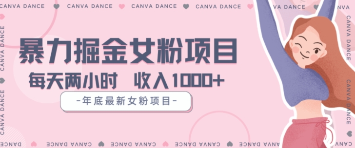 年底暴力女粉掘金项目5天变现1.5W+【揭秘】-21资源库