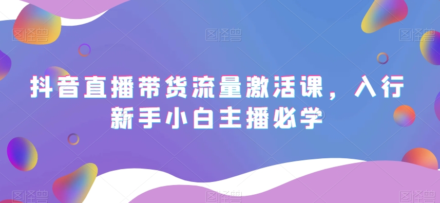 抖音直播带货流量激活课，入行新手小白主播必学-21资源库