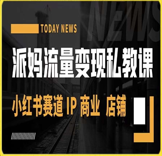 派妈流量变现私教课，小红书赛道IP  商业  店铺 -21资源库