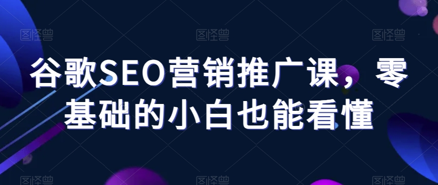 谷歌SEO营销推广课，零基础的小白也能看懂-21资源库