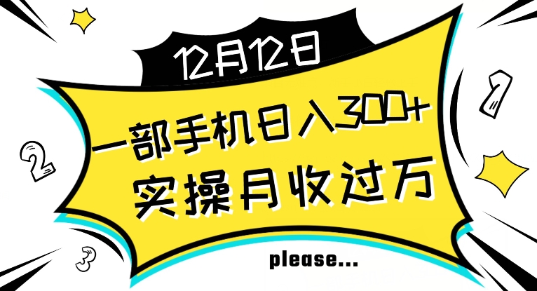 【全网变现首发】新手实操单号日入500+，渠道收益稳定，项目可批量放大【揭秘】-21资源库