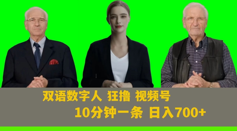 Ai生成双语数字人狂撸视频号，日入700+内附251G素材【揭秘】-21资源库