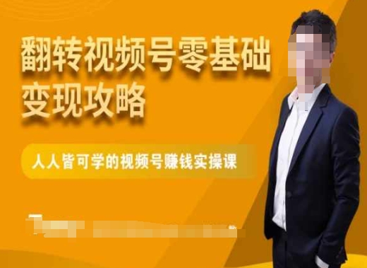 微信视频号零基础变现攻略，人人皆可学的视频号赚钱实操课-21资源库