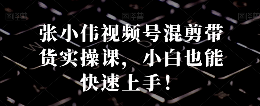 张小伟视频号混剪带货实操课，小白也能快速上手！-21资源库